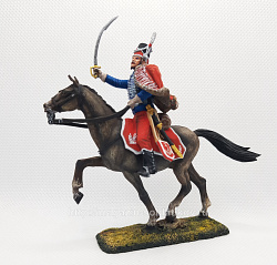Миниатюра в росписи Корнет гусарского полка, 1780-90 гг, Россия, 54 мм (НФ0211.12.02.54) (НФ0211.12.02.54)