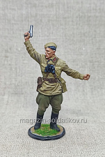 Комбат, капитан пехоты Красной Армии, 1941-43гг. СССР, 54мм, Красный фронт, 54 мм - фото