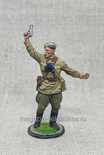 Комбат, капитан пехоты Красной Армии, 1941-43гг. СССР, 54мм, Красный фронт, 54 мм - фото