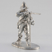Сборная миниатюра из металла Мушкетёр, стреляющий, 28 мм, Аванпост - фото
