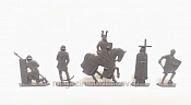 Солдатики из пластика CN095-10 Ледовое побоище. Тевтоны 54 мм (4+1 шт, серый матовый), Воины и битвы - фото