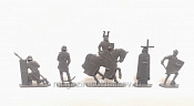 Солдатики из пластика CN095-10 Ледовое побоище. Тевтоны 54 мм (4+1 шт, серый матовый), Воины и битвы - фото