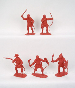 Солдатики из пластика Английская пехота/рыцари (терракот), 1:32 Хобби Бункер