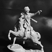 Сборная миниатюра из смолы Кавказский горец (№1), XIX век, 54 мм, Chronos miniatures - фото