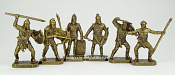 Солдатики из металла Набор «Скифы» (цинк, латунь) 6 шт, 40 мм, Солдатики Публия - фото