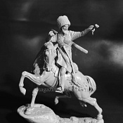 Сборная миниатюра из смолы Кавказский горец (№1), XIX век, 54 мм, Chronos miniatures - фото