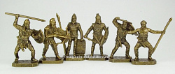 Солдатики из металла Набор «Скифы» (цинк, латунь) 6 шт, 40 мм, Солдатики Публия