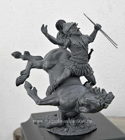 Сборная миниатюра из смолы Нумидийский кавалерист (падает), 54 мм, Баталия миниатюра