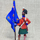 Миниатюра из олова Шотландский офицер со знаменем, 1815 г., 54 мм, Студия Большой полк (ИЛ2745.12.04.54) (ИЛ2745.12.04.54)