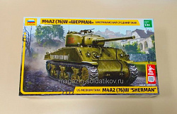 Сборная модель из пластика Американский средний танк М4А2 (76) «Шерман» Д.Ф.Лоза - специальная серия (1/35) Звезда (3645ГП) (3645ГП)