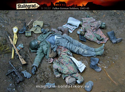 Сборные фигуры из смолы Убитые немецкие солдаты 1/35, Stalingrad