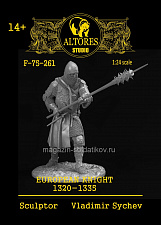 Сборная фигура из смолы Европейский рыцарь 1320-1335, 75 мм, Altores studio, - фото