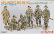 Q445-130 6271 К Солдаты ADVANCE TO THE RHINE (U.S. 1st ARMY AT REMAGEN 1945) (1/35) Dragon