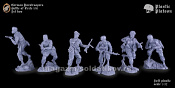 Солдатики из пластика Немецкие парашютисты. Битва за Крит 1941г. набор № 2, 1:32 Plastic Platoon - фото