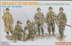 Сборные фигуры из пластика 6271 К Солдаты ADVANCE TO THE RHINE (U.S. 1st ARMY AT REMAGEN 1945) (1/35) Dragon (Q445-130) (Q445-130)