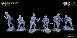 Солдатики из пластика Немецкие парашютисты. Битва за Крит 1941г. набор № 2, 1:32 Plastic Platoon