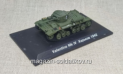 Масштабная модель в сборе и окраске Valentine Mk IV Харьков 1942, хаки (1/72) Танки мира (ТМ31) (ТМ31)
