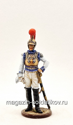 Миниатюра из олова Офицер первого карабинерского полка. Франция, 1810-15 гг., Студия Большой полк