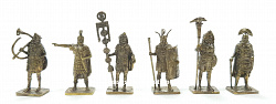 Солдатики из металла Римский легион (наб. 6 шт,) 40 мм, Бронзовая коллекция