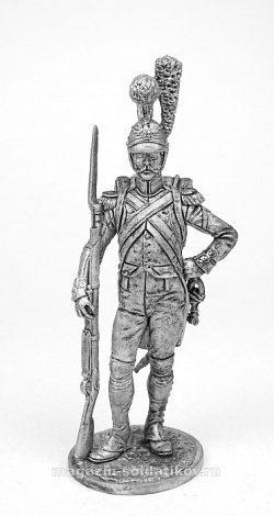 Миниатюра из олова Гвардейский сапер, Франция, 1809-15 гг. 54 мм EK Castings (NAP-078) (NAP-078)