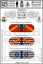 MBC_TYW_28_125 Знамена, 28 мм, Тридцатилетняя война (1618-1648), Нидерланды, Кавалерия