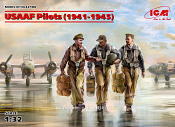 32104 Фигуры, Пилоты ВВС армии США (1939-1945 г.), 1:32, ICM