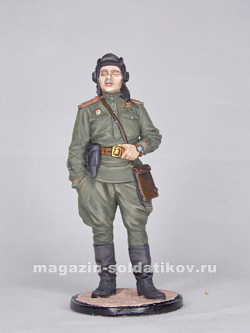 Миниатюра в росписи Гвардии майор, командир танкового батальона, 1945 год. СССР, 1:32, Сибирский партизан (СП147) (СП147)