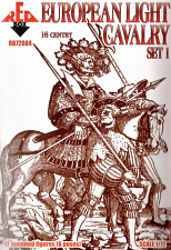 Солдатики из пластика Европейская легкая кавалерия XVIв. Набор №1, (1:72) Red Box - фото