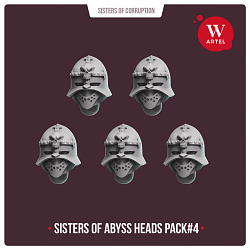 Сборные фигуры из смолы Sisters of Abyss Heads pack#4, 28 мм, Артель авторской миниатюры «W»