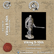 Сборная миниатюра из смолы Viking 9-10 th. Scandinavia, 54 mm Medieval Forge Miniatures - фото