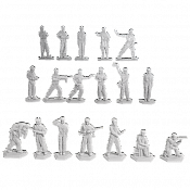 Солдатики из пластика Танкисты, 40 мм (18 шт., серый, пластик) Воины и битвы - фото