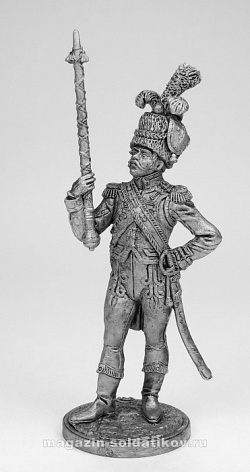 Миниатюра из олова Драм-мажор голландских гренадер, 1810-1811 гг. EK Castings