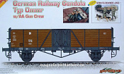 Сборная модель из пластика Д German Railway Gondola Typ Ommr w/AA Gun Crew (1/35) Dragon - фото