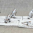 530-121 Советские лыжники - 5 шт., набор в росписи 1/72 (530-121 н5шт) (530-121 н5шт)