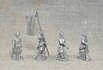 Сборная фигура из металла Польская пехота. Командная группа, 28 мм, Figures from Leon - фото
