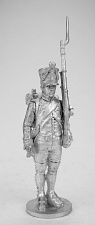Сборная миниатюра из металла Фузилер линейной пехоты в кивере. Франция, 1806-1812 гг, 28 мм, Аванпост - фото