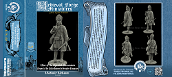 Сборная миниатюра из смолы Капрал гренадерских рот Валлиса 75 mm (1:24) Medieval Forge Miniatures (C-75-130) (C-75-130)