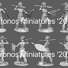 Сборная миниатюра из металла Миры Фэнтези: Зулусская женщина - воин, 54 мм, Chronos miniatures
