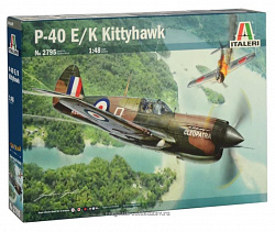 Сборная модель из пластика ИТ Самолет P-40 E/K Kittyhawk (1/48) Italeri