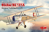 Сборная модель из пластика Bucker Bu 131A, Немецкий учебный самолет ІІ МВ, ICM - фото