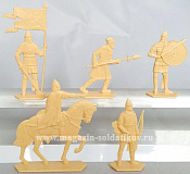 Солдатики из пластика CN096-8-К-1 Ледовое побоище. Русская дружина, 54 мм (5 шт, топленое молоко), Воины и битвы - фото