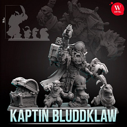 Сборные фигуры из смолы Kaptin Bluddklaw Bust, 28 мм, Артель авторской миниатюры «W»