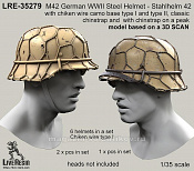 LRE35279 Стальной немецкий шлем периода Второй Мировой войны M42 - Stahlhelm 42, 1:35, Live Resin