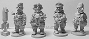 Сборные фигуры из смолы Германская армия (Люфтваффе), комплект шаржевых фигур из 4-х штук - фото