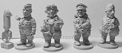 Сборные фигуры из смолы Германская армия (Люфтваффе), комплект шаржевых фигур из 4-х штук - фото
