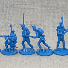 Солдатики из резиноподобного пластика Французская пехота (набор 6 шт., 40 мм) PBM