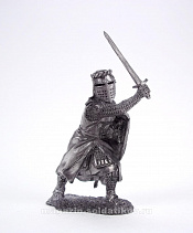 Миниатюра из олова Рыцарь Тевтонского Ордена, XIII в. 54 мм, Солдатики Публия - фото
