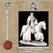 Horse Knight of the 13 th, 54 mm Medieval Forge Miniatures