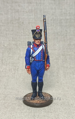 Французский легкий пехотинец, 1813 год, 54 мм в росписи (314-052) (314-052)