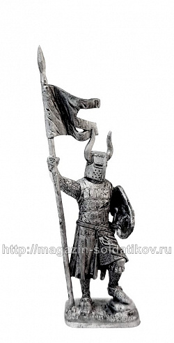 Миниатюра из олова Рыцарь тевтонского ордена, 12 век
